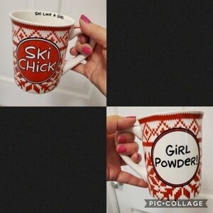 Our Name is Mud by Laurie Veasey "Ski Chick" novelty Mug
